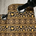 thumbnail image 3 of Ambesonne African Grommet Curtain, Leopard Skin Ornaments, 50" x 96", Umber Brown Marigold, 3 of 6