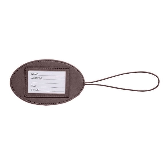 2pcs New Travel Accessories Practical Fashion Suitcase ID Addres Holder Anti-Lost Luggage Tags Luggage Tag Portable Labels BROWN