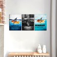 thumbnail image 4 of Mindset is Everything Canvas Painting Wall Art Motivational Posters Inspirational Success Quotes Inspiration Fish Posters Prints Artwork for Office Classroom Wall Decor Stretched Framed[36'W x 16'H], 4 of 6