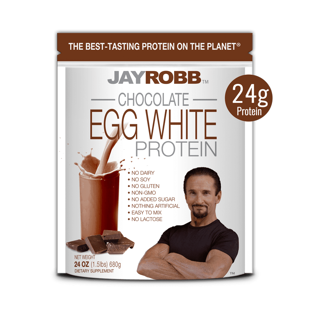 Jay Robb Chocolate Egg White Protein Powder, Low Carb, Keto, Vegetarian