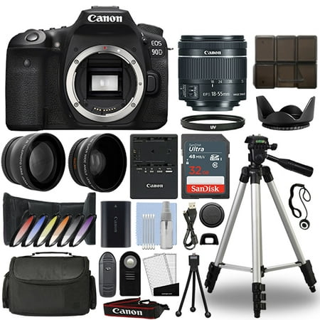 Canon EOS 90D DSLR Camera + 18-55mm IS STM 3 Lens Kit + 32GB Best Value (Best Value Full Frame Dslr 2019)
