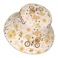 thumbnail image 3 of Gaeub Cute Bee Gnome Printed Double Sided Reflective Bucket Hat Foldable Sun Hat for Camping Hiking Fishing, 3 of 9