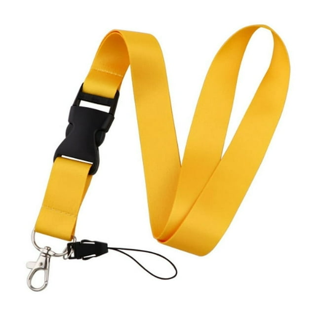 CUITING Lanyards for Id Badges Polyester Lanyards for Keys Simple Lanyard with Id Holder Yellow