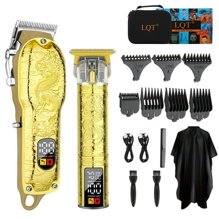 LQT Rechargeable Hair Clipper For Men - Cordless Trimmer, Professional Barber Haircutting Tool, 2 in 1 Hair Clipper Set