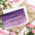 thumbnail image 4 of Koyal Wholesale Wedding Day Gift Cards with Envelopes Purple Ombre Watercolor To My Bridesmaid On My Wedding Day (8), 4 of 5