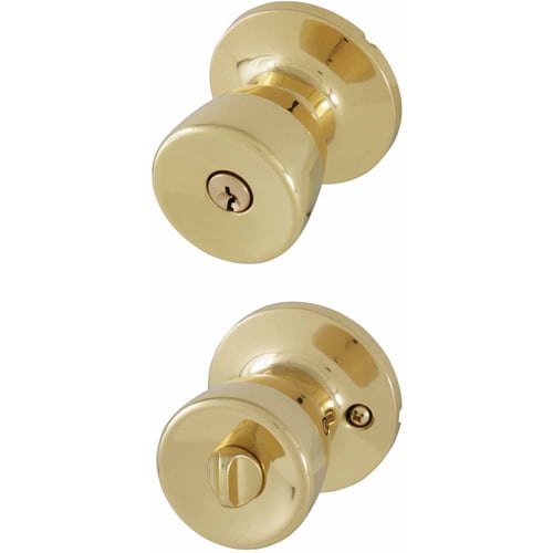 Honeywell Tulip Knob Entry Door Lock, Polished Brass