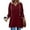 Wine, variant on DAFPZW Women Oversized Sweatshirt Casual Split Hem Long Hoodie V-Neck Pullover with Kangaroo Pocket Fall Fashion Clothes