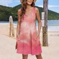 thumbnail image 2 of Vestido de Verano para las Mujeres de Moda Impresión de Bolsillo sin Mangas Cuello en V, Vestido Casual para la Playa Y el Uso Diario, 2 of 9