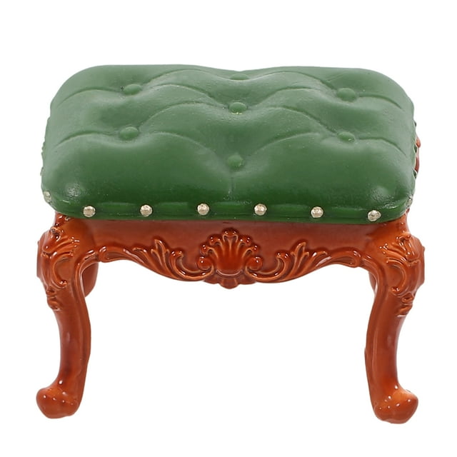 Mini Furniture Vintage Style Miniature Stool Model Doll House Decoration