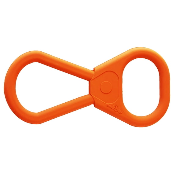 SodaPup Natural Rubber Orange Squeeze Can Opener Dog Tug Toy