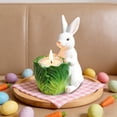 thumbnail image 4 of Easter Bunny Flameless Candle, Easter Real Wax Carved, Scented Bunny Shape Flameless Candle Set for Home Living Room Bedroom Party Decoration Centerpiece Table Home Decor (White), 4 of 6