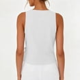 thumbnail image 6 of BUIGTTKLOP Womens Cotton Linen Crop Tank Tops Tie Wrap Sleeveless Ruched Boat Neck Shirts Casual Summer Beach Going out Tops, 6 of 7