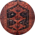 thumbnail image 1 of Ahgly Company Indoor Round Traditional Chestnut Brown Persian Area Rugs, 3' Round, 1 of 6