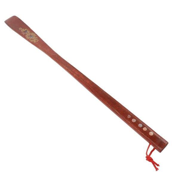 FRCOLOR Wood Shoehorn for Seniors Brown Shoe Lifting Helper with Durable Solid Wood for Effortless Shoe Wearing at Home 15.7 Inches