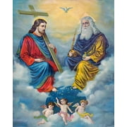 Catholic print picture - THE HOLY TRINITY SH1 - 8" x 10" ready to be framed