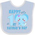 thumbnail image 3 of Inktastic Happy 1st Fathers Day with Elephant Girls Baby Bib, 3 of 4