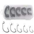 thumbnail image 2 of Graflsoa Premium Stainless Steel Fishing Hook Set - 50pcs, Durable Angler Gear, Compact 130x60x31mm Box, Lightweight 80g Design, 2 of 6