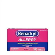 Ultratabs Antihistamine Allergy Relief Tablets, Diphenhydramine Hcl 25Mg, 100 Ct