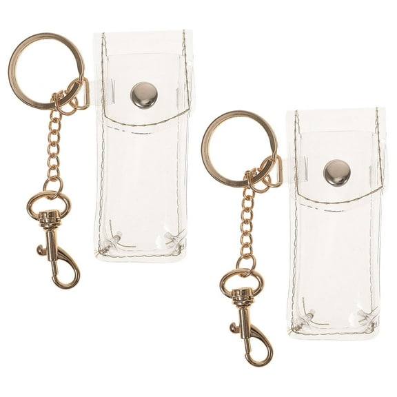 STOBOK Lipstick Keychain Holders Keychain Lipstick Holder PVC 2Pcs