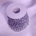 thumbnail image 4 of 16.4Ft White Gold Plated Chain for Jewelry Making Bead Link Chain Connectors Jewelry Supplies Findings, 4 of 6