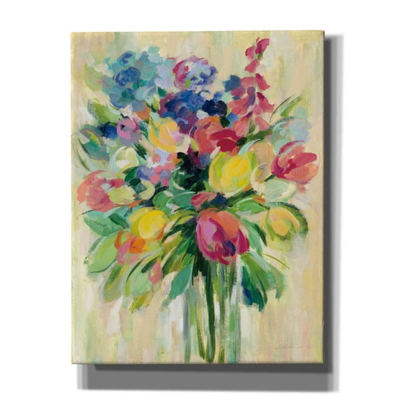 Epic Graffiti 'Earthy Colors Bouquet II' by Silvia Vassileva, Canvas Wall Art, 26"x34"