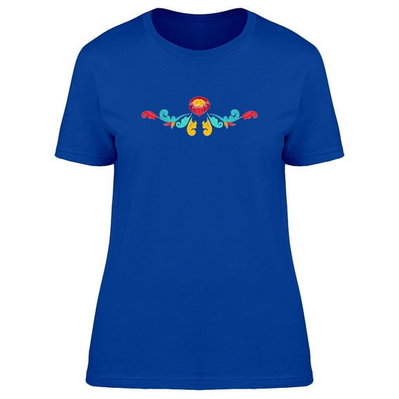 Traditional Folk Flower T-Shirt Women -Image by Shutterstock, Female Large
