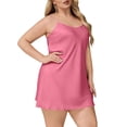 thumbnail image 2 of ShiShine Plus Size Chemise Nightgown for Women Spaghetti Strap V Neck Slip Dress Loungewear Sleepwear for Nightwear, 2 of 7