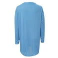 thumbnail image 7 of Fiaer Women Button down Long Sweaters Long Sleeve V-Neck Lightweight Trendy Solid Breathable Knit Tops Blue L, 7 of 7