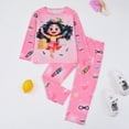 thumbnail image 2 of MEZZALL Child Glow In The Dark Kids Outfit Set Boys Girls Long Sleeve Tops And Pants Cute Cartoon Printed Outfit Sets Home Clothes Sets Soft Clothing, 2 of 3
