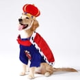 thumbnail image 1 of Disfraz de mascota ER capa de rey y corona ajustable Rojo L, 1 of 5