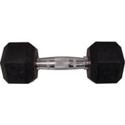 Weider Rubber Hex Dumbbell, 5-70 lbs with Knurled