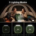 thumbnail image 6 of Fohil 20000mAh Solar Camping Fan with LED Light, Solar/USB Charging, 4-Speed Fan,3 Timer Settings, Phone Charging for Camping Fishing Outdoor, Green, 6 of 9