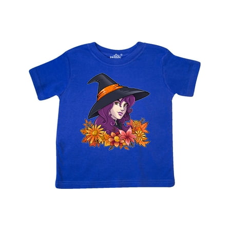 

Inktastic Witch with Autumn Flowers and Leaves Gift Toddler Boy or Toddler Girl T-Shirt