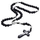 thumbnail image 2 of Collar de cruz de madera perfecl joyería religiosa con cuentas de Benedicto, 2 of 8