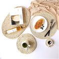 thumbnail image 3 of Cup mat Round Rattan Woven Dining Table Mats Heat Insulation Pot Cup Coasters Kitchen Accessories Exquisite and practical (Color : Beige, Size : Round), 3 of 5