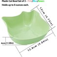 thumbnail image 5 of Cuencos para gatos, plato pequeño para gatos, cuenco de comida para gatos, cuenco de agua para gatos, cuenco de plástico y bonito para mascotas, plato de comida húmeda y agua para gatos (juego de 3) JAMW Sencillez, 5 of 5