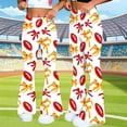 thumbnail image 6 of Momihoom Women's Football & Bow Print Flared Leggings, Casual Stretch Pants for Game Days and Everyday Wear, 6 of 9