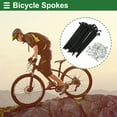 thumbnail image 2 of Unique Bargains Universal Bicycle Spokes Bike Wheel Spokes 14G Carbon Steel Black 1 Set Black,104mm, 2 of 7