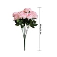 thumbnail image 2 of Ramo de novia de boda de flor de rosa artificial de 10 cabezas, ramo de flores de simulación de oficina en casa, rosa falso, rosa claro Noticed HA7036-03B, 2 of 5