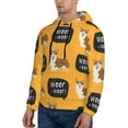 thumbnail image 2 of Bingfone Corgi Men'S Drawstring Hoodie Long Sleeve Pocket Sweatshirts-Large, 2 of 9