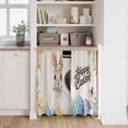 thumbnail image 6 of Happy Easter Tier Curtains 54 Inch Length, Spring Watercolor Bunny Eggs Flowers Beige Cafe Short Curtains for Bathroom Over Sink, Small Kitchen Curtain Light Filtering Drapes 2 Panels 27.5"Wx54"L, 6 of 8