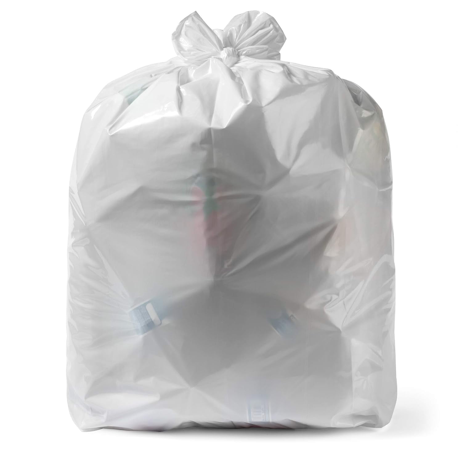 Aluf Plastics 45 Gallon Trash Bags, 40" x 46" , White (Pack of 100) - For Bathroom, Household, Office, and Lightweight Garbage - Coreless Rolls