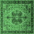 thumbnail image 1 of Ahgly Company Indoor Square Oriental Emerald Green Industrial Area Rugs, 7' Square, 1 of 4