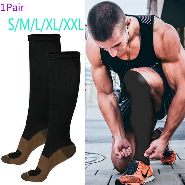 MUCH Copper Knee High Compression Socks for Men & Women,2030mmHg,for