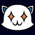 thumbnail image 2 of Men's Fortnite Meowscles Ghost  Graphic Tee Navy Blue Medium, 2 of 5