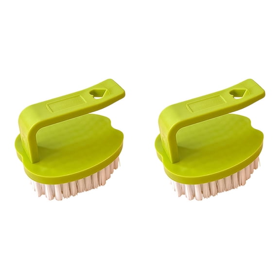 CSSJKYJ 2PCS Vegetable Scrubber Brush- Fruit and Vegetable Brushes,Vegetable Brush Scrubber for Food,Veggie Wash Brush with Stiff Bristles Vegetable Cleaner Brush for Fruits,Potatoes(Green)