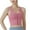 Pink, variant on Bxsruta Zip Front Post-Surgery Bra Women's Wireless Sports Bras Padded Strappy Medium Support Yoga Exercise Athletic Bras Pink S