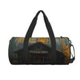 thumbnail image 2 of Fotbe Rustic Cabin Autumn Forest Pattern Foldable Sports Gym Bag with Wet Dry Pocket, Ultralight Travel Bag, Large Capacity Duffel Bag, Splash Proof Carry on Bag, Overnight Bag, Weekender Bag, 2 of 8