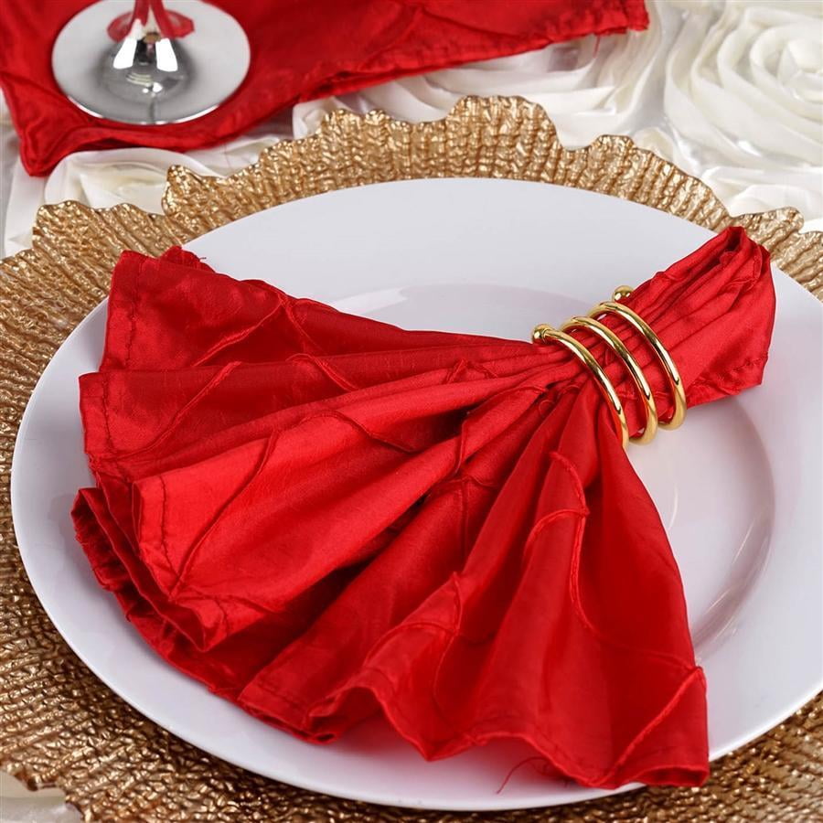 5/pk Pintuck Napkins For Dinner Banquet Wedding Party Tabletop Decoration 