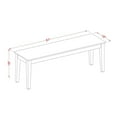 thumbnail image 3 of East West Furniture  5 Piece Dining Table Set- a Rectangle Kitchen Table and 2 Modern Chairs with 2 Benches, Oak (Seat Options) CAAN5C-OAK-W, 3 of 5
